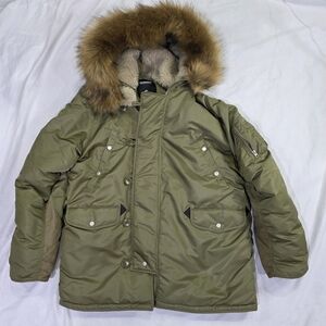 Alpha Industries X Highsnobiety Rare N3B Parka w/Faux Fur in Dusty Olive Drab. M